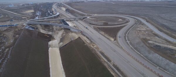 Автотрассы и железные дороги, ведущие к Крымскому мосту Автотрассы и железные дороги, ведущие к Крымскому мосту - Sputnik Латвия