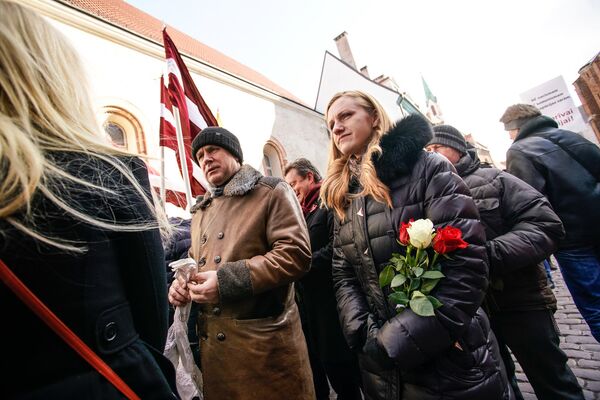 Марш легионеров СС в Риге Марш легионеров СС в Риге - Sputnik Латвия