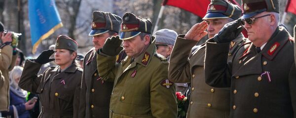 Марш легионеров СС в Риге Марш легионеров СС в Риге - Sputnik Latvija