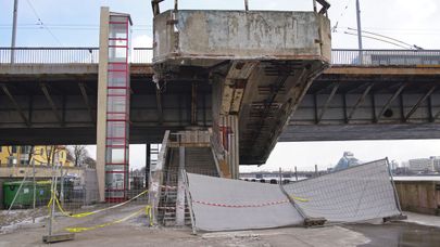Вантовый мост в Риге перед ремонтом
