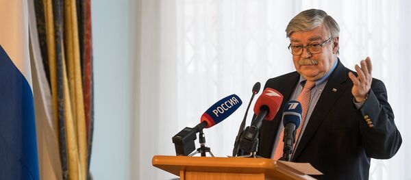 Krievijas vēstnieka Latvijā Jevgēņija Lukjanova preses konference Krievijas vēstnieka Latvijā Jevgēņija Lukjanova preses konference - Sputnik Latvija