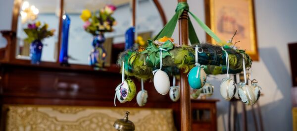 Выставка пасхальных яиц в Музее югендстиля Выставка пасхальных яиц в Музее югендстиля - Sputnik Латвия