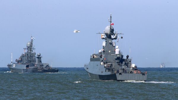 Выход кораблей Балтийского флота в море в рамках учений - Sputnik Латвия