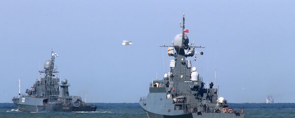 Выход кораблей Балтийского флота в море в рамках учений Запад-2017 Выход кораблей Балтийского флота в море в рамках учений Запад-2017 - Sputnik Latvija