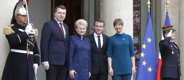 Встреча президента Франции Эммануэля Макрона с лидерами стран Балтии. 09.04.2018 г. Встреча президента Франции Эммануэля Макрона с лидерами стран Балтии. 09.04.2018 г. - Sputnik Латвия