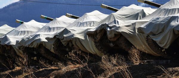 Центральная база хранения бронетанковой техники в Приморье - Sputnik Латвия