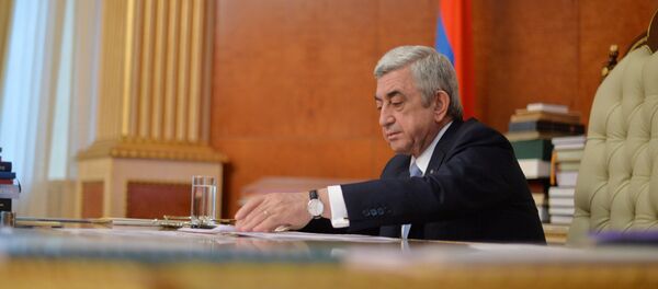 Президент Армении Серж Саргсян - Sputnik Латвия