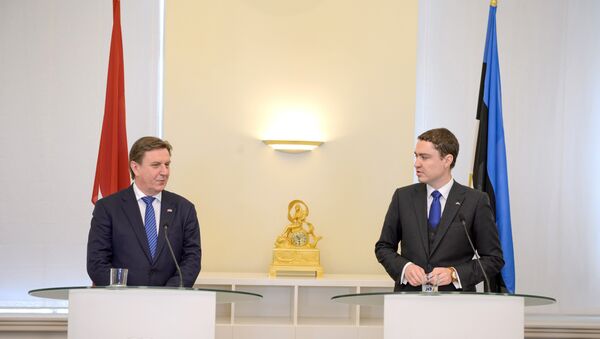 Официальная встреча премьер-министров Мариса Кучинскиса и Таави Рыйваса - Sputnik Latvija