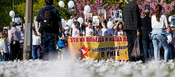 Акция Бессмертный полк в Риге - Sputnik Латвия