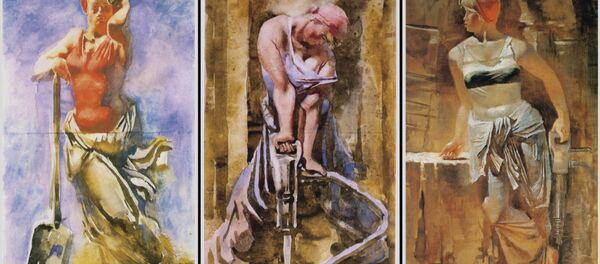 Образы сильных советских женщин, не гнушающихся самой тяжелой работы Образы сильных советских женщин, не гнушающихся самой тяжелой работы - Sputnik Латвия