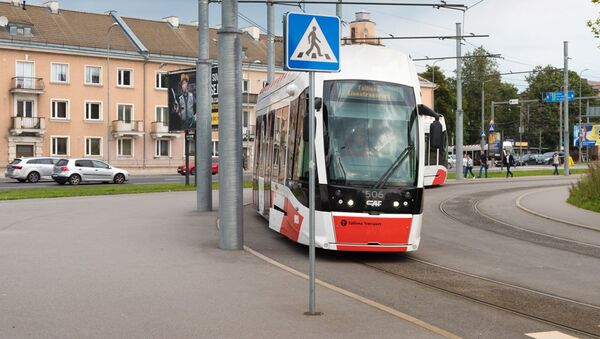 Торжественное открытие трамвайная линии номер 4  до аэропорта. - Sputnik Латвия