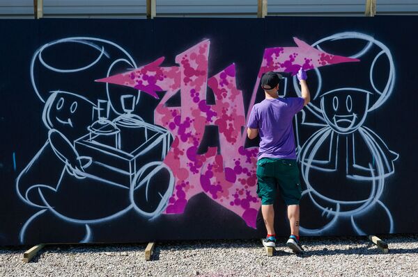 Конкурс граффити на фестивале HyperTown Riga - Sputnik Латвия