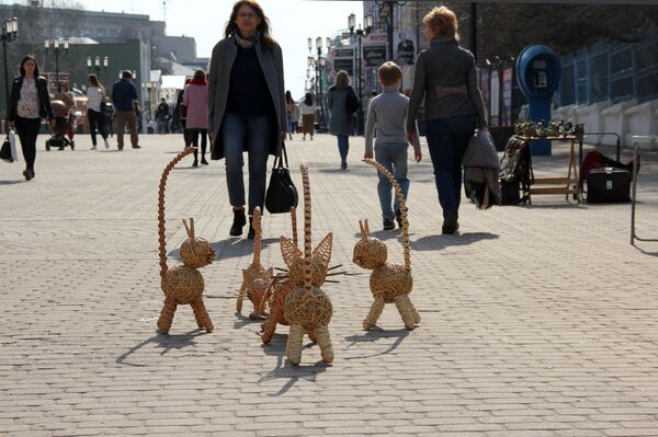 Пешеходная улица в Нижнем Новгороде Пешеходная улица в Нижнем Новгороде - Sputnik Латвия