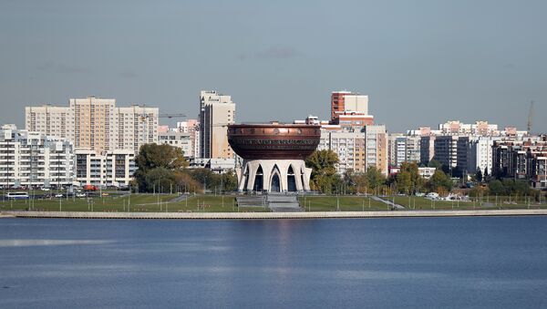 Вид на центр семьи Казан на набережной реки Казанки - Sputnik Латвия