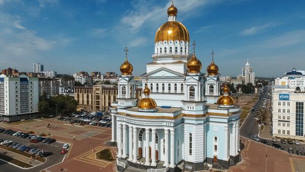 Кафедральный собор святого праведного воина Феодора Ушакова в городе Саранске - Sputnik Латвия