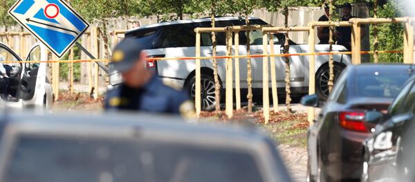 Место убийства Мартиньша Бункуса в Риге, 30 мая 2018 Место убийства Мартиньша Бункуса в Риге, 30 мая 2018 - Sputnik Latvija