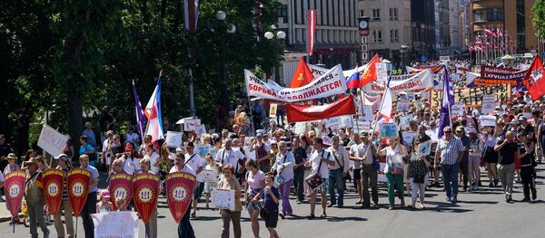Akcija krievu skolu aizsardzībai Rīgā. 2018. gada 2. jūnijs Akcija krievu skolu aizsardzībai Rīgā. 2018. gada 2. jūnijs - Sputnik Latvija