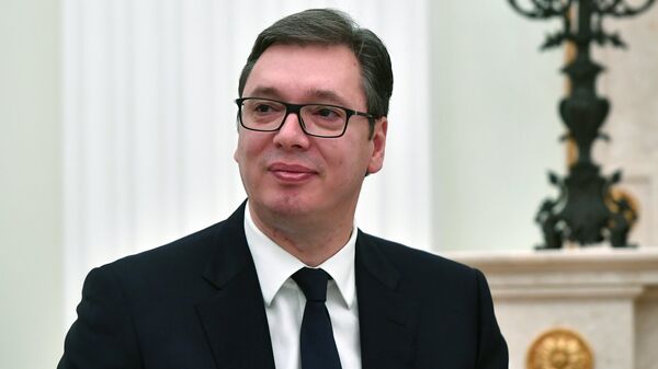 Президент республики Сербии Александр Вучич - Sputnik Latvija