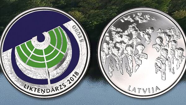 Коллекционная монета банка Латвии - Sputnik Latvija