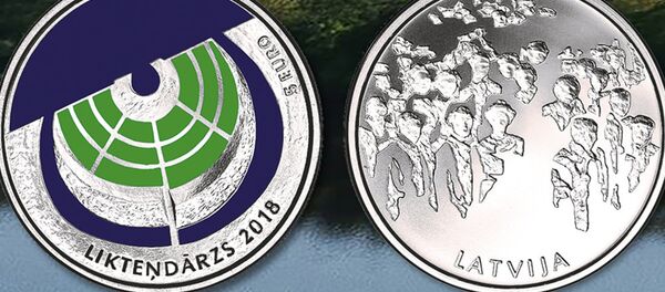 Коллекционная монета банка Латвии Коллекционная монета банка Латвии - Sputnik Latvija