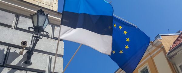 Флаги ЕС и Эстонии Флаги ЕС и Эстонии - Sputnik Latvija