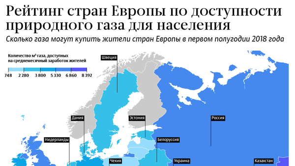 Стоимость газа для населения – рейтинг стран Европы 2018 - Sputnik Латвия