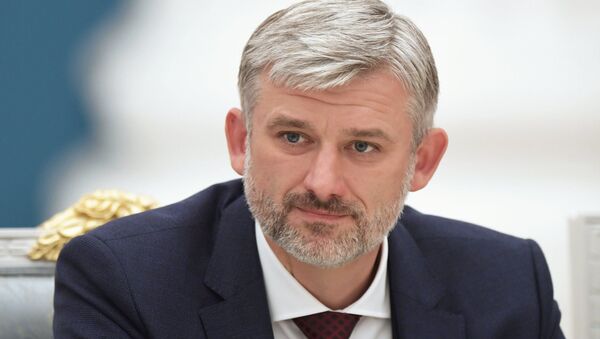 Krievijas Transporta ministrijas vadītājs Jevgenijs Dītrihs - Sputnik Latvija