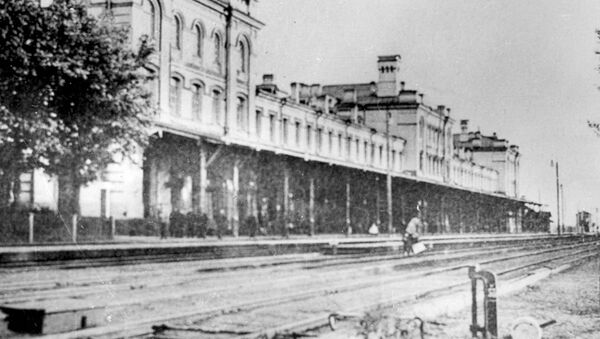 Вокзал в Двинске (Даугавпилс), 1911 год - Sputnik Латвия