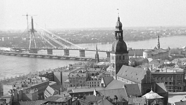 Вантовый мост через Даугаву, 1983 год - Sputnik Латвия