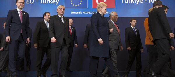 Лидеры ЕС во время саммита в Брюсселе - Sputnik Латвия
