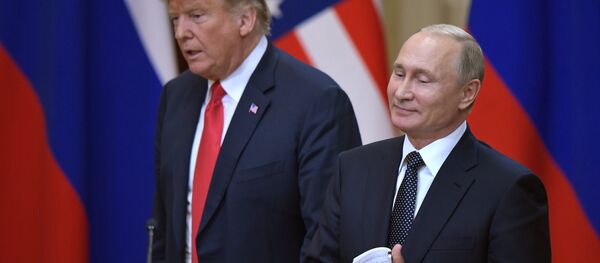 Krievijas prezidenta Vladimira Putina un ASV līdera Donalda Trampa tikšanās Krievijas prezidenta Vladimira Putina un ASV līdera Donalda Trampa tikšanās - Sputnik Latvija