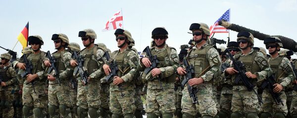 Militāro mācību Noble Partner atklāšanas ceremonija Gruzijā Militāro mācību Noble Partner atklāšanas ceremonija Gruzijā - Sputnik Latvija