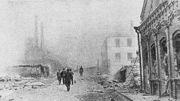 Лудза после крупнейшего пожара в истории Латвии, 1938 г - Sputnik Латвия