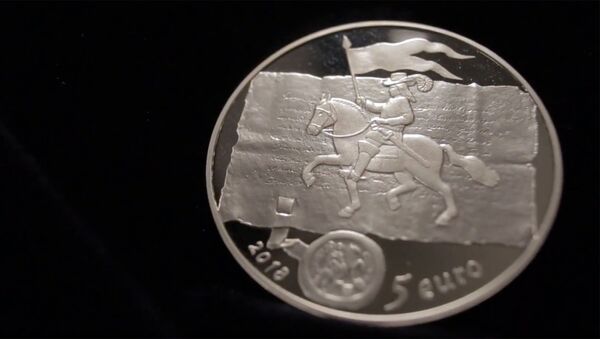 Коллекционная монета Банка Латвии, посвященная куршским королям - Sputnik Латвия