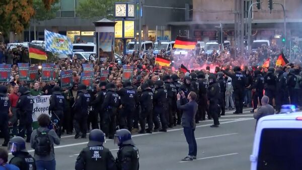 Протесты на востоке Германии - Sputnik Латвия