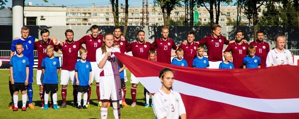 Матч сборной Латвии против команды Эстонии на Кубок Балтии по футболу, 2018 - Sputnik Латвия