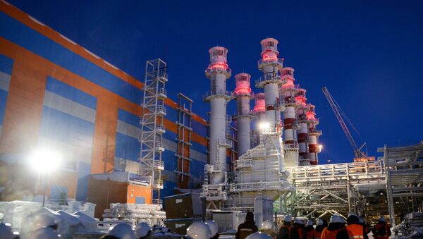 Строительство завода по производству сжиженного газа Ямал СПГ - Sputnik Latvija