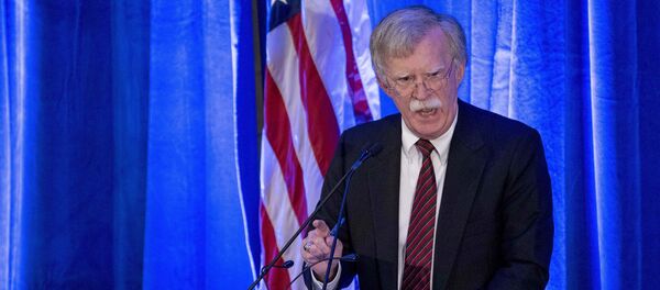 Советник президента США по национальной безопасности Джон Болтон во время выступления в Вашингтоне. 10 сентября 2018 Советник президента США по национальной безопасности Джон Болтон во время выступления в Вашингтоне. 10 сентября 2018 - Sputnik Latvija