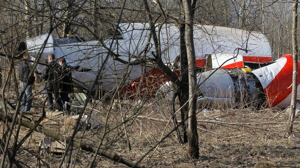 Место падения польского самолета Ту-154 под Смоленском - Sputnik Латвия