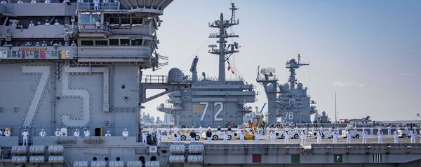 ASV aviācijas bāzes kuģis USS Harry S. Truman. Foto no arhīva ASV aviācijas bāzes kuģis USS Harry S. Truman. Foto no arhīva - Sputnik Latvija