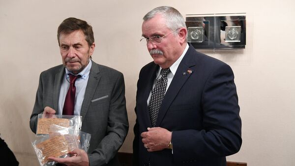 Заместитель руководителя РГВА Владимир Коротаев и Дитмар Вехтлер - Sputnik Латвия