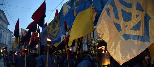 Марш националистов во Львове Марш националистов во Львове - Sputnik Латвия