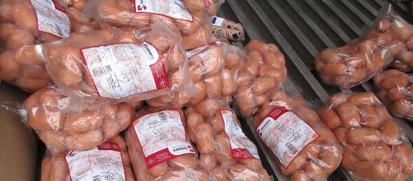 Запрещенная к ввозу в РФ продукция латвийского производства, уничтоженная в Ленинградской области - Sputnik Латвия