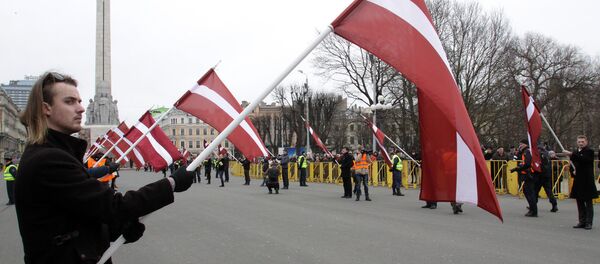 Шествие легионеров Ваффен СС и их сторонников в Риге Шествие легионеров Ваффен СС и их сторонников в Риге - Sputnik Latvija