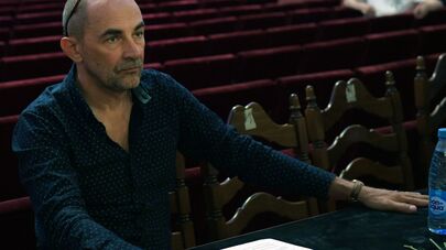 Художественный руководитель Московского драматического театра на Малой Бронной Сергей Голомазов перед началом сбора труппы театра перед началом нового сезона.