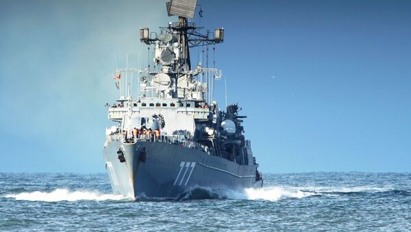 Сторожевой корабль «Ярослав Мудрый» возвращается после выполнения задач боевой службы в Средиземном море - Sputnik Latvija