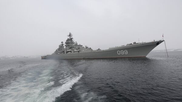 Тяжелый атомный ракетный крейсер Петр Великий - Sputnik Latvija