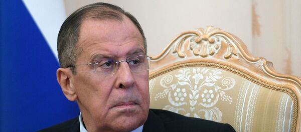 Министр иностранных дел РФ Сергей Лавров во время презентации в Доме приемов министерства иностранных дел РФ инвестиционного потенциала Московской области. Министр иностранных дел РФ Сергей Лавров во время презентации в Доме приемов министерства иностранных дел РФ инвестиционного потенциала Московской области. - Sputnik Latvija