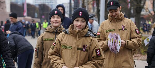 Празднование Дня Лачплесиса в Риге Празднование Дня Лачплесиса в Риге - Sputnik Latvija