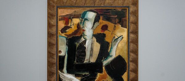 Карлис Падегс, Автопортрет с розой, 1932 г. - Sputnik Латвия